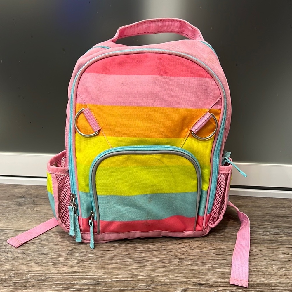 Pottery Barn Kids rainbow backpack